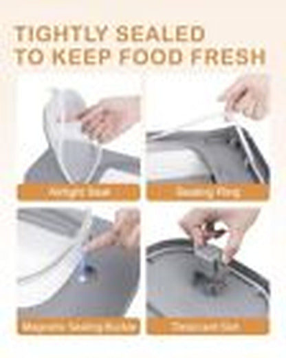 10-13 Lbs Dog Food Stroage Container, Collapsible Dog Food Containers with Grey