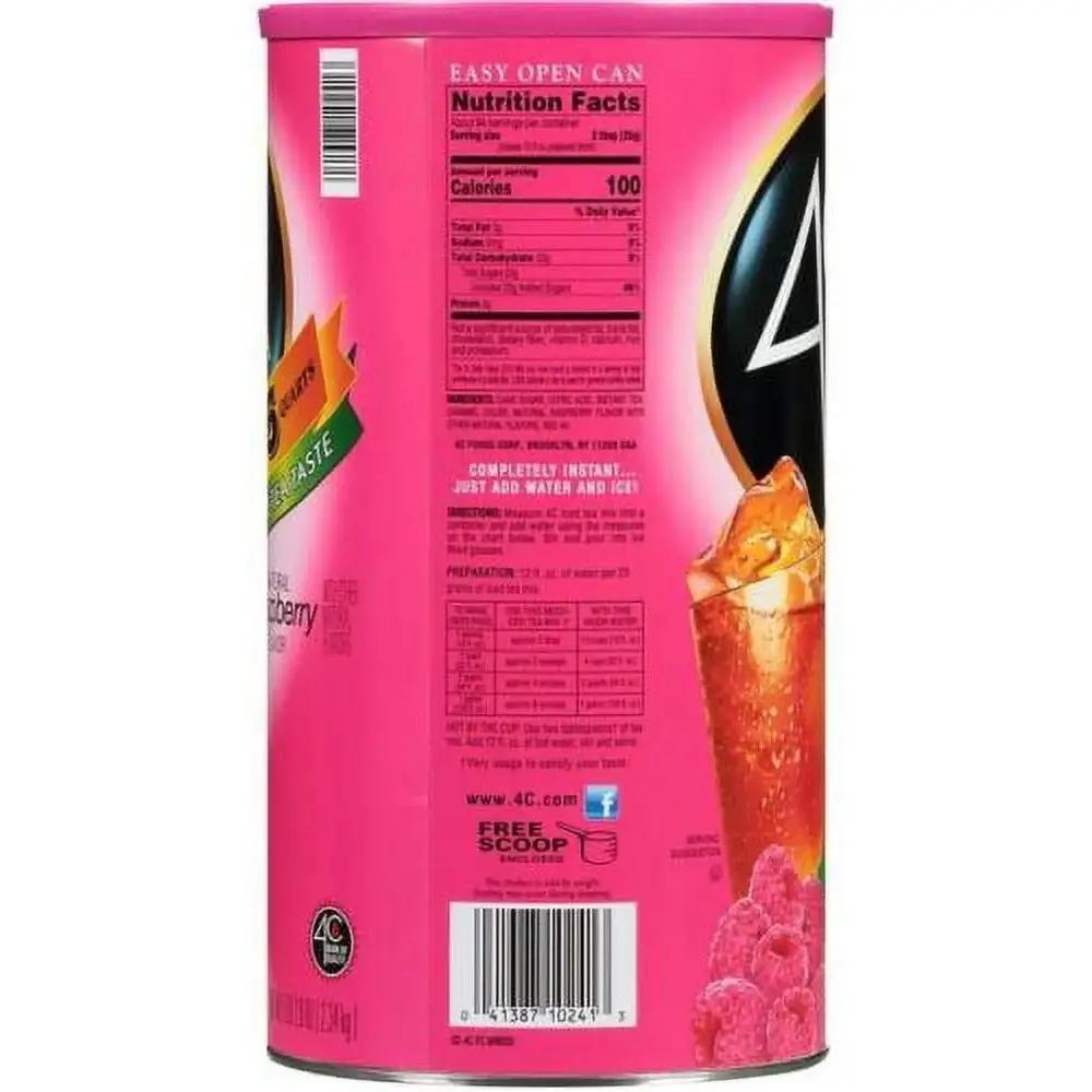 20 Packs 35 QT Raspberry Iced Tea Mix (82.6 Oz./Pack)