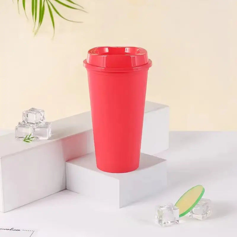 470Ml Matte Finish Reusable Mug Plastic Travel Coffee Cup Household Drinkware Kitchen Products