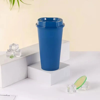 470Ml Matte Finish Reusable Mug Plastic Travel Coffee Cup Household Drinkware Kitchen Products