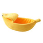 Banana Pet Bed, Cute Funny Fruit Bed with Removable Cushion for Dogs, Indoor Cats, Rabbits, Small Animals, Yellow