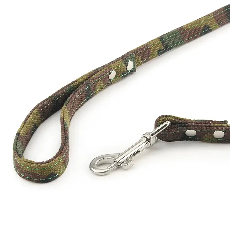 Camouflage Canvas Dog Leash for Outdoor Adventures