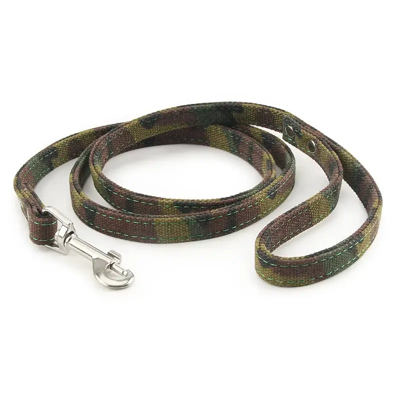 Camouflage Canvas Dog Leash for Outdoor Adventures