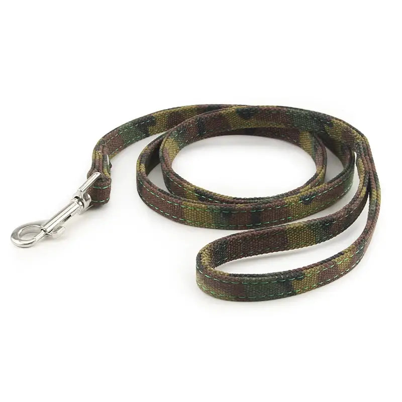 Camouflage Canvas Dog Leash for Outdoor Adventures