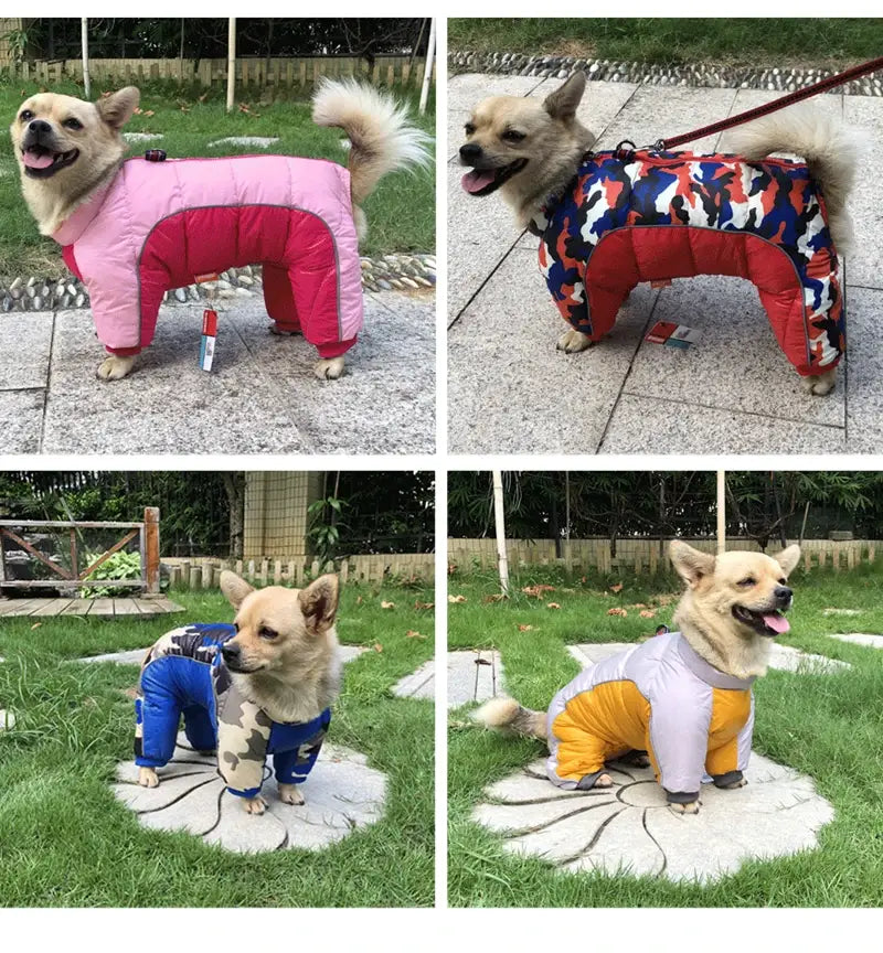 Super Warm Reflective Cotton Waterproof Jacket for Small Dogs