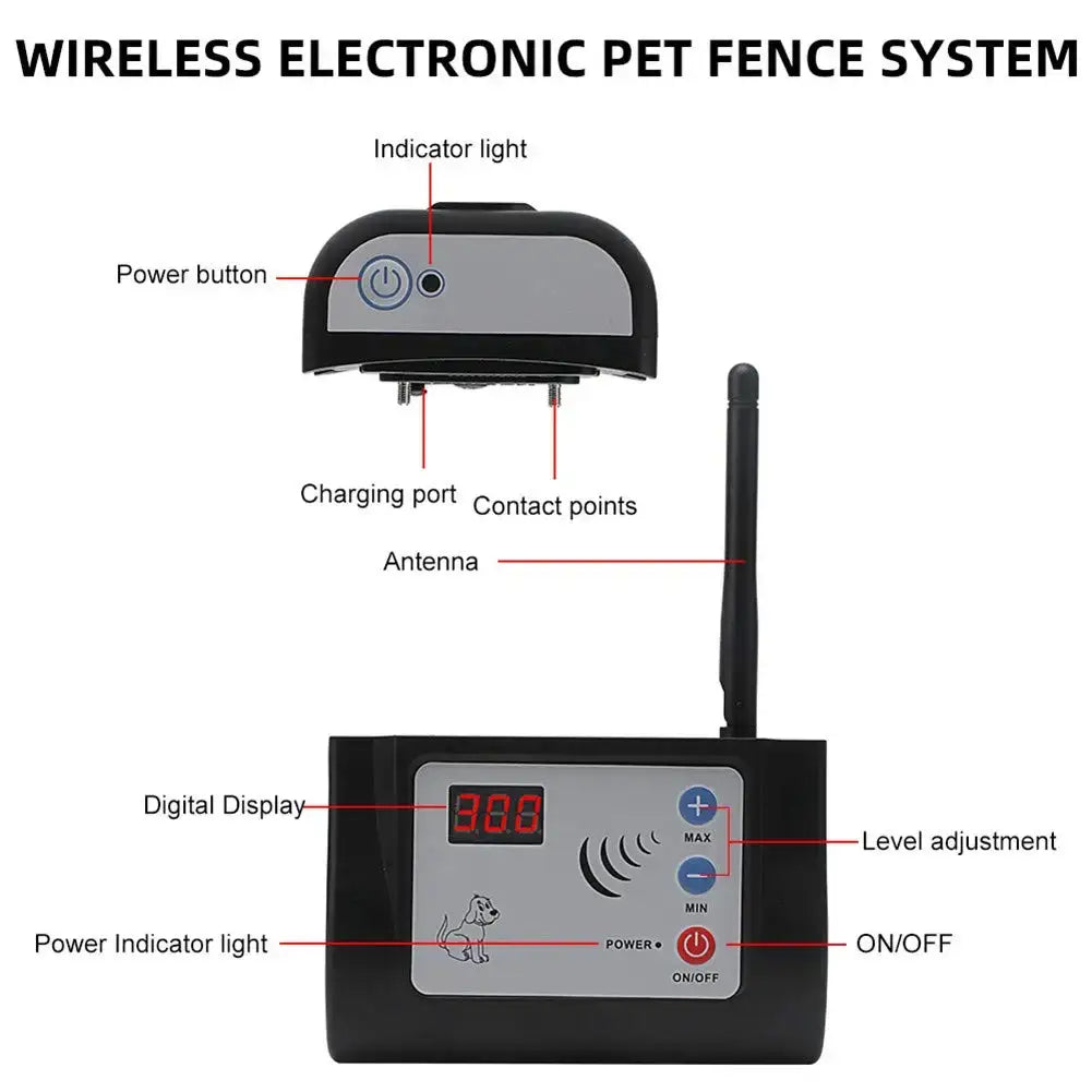 Wireless Dog Fence No-Wire Pet Containment System