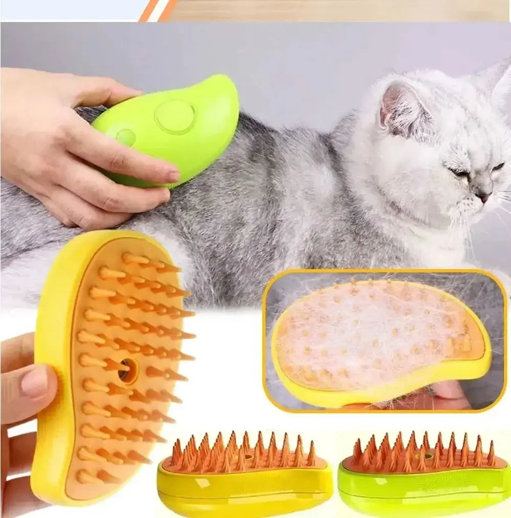 Pawtastic Pet Electric Steam Brush for Easy Grooming