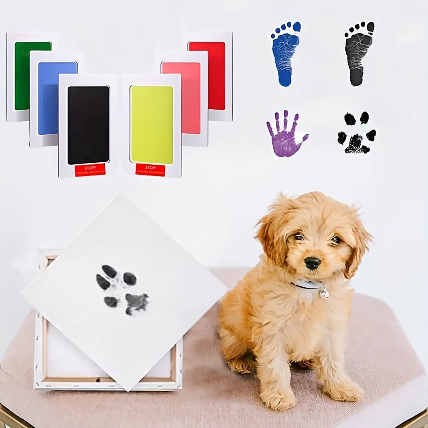 Touchless Ink Pad for Pet Paw Print and Footprint Impressions