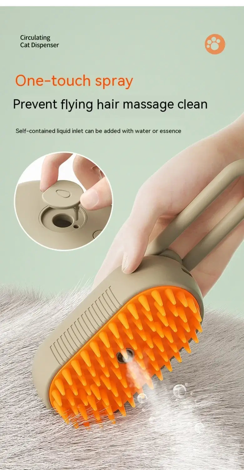 Pawtastic Pet Electric Steam Brush for Easy Grooming