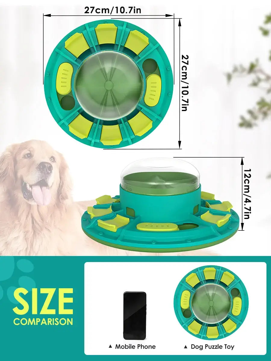 Turquoise Pet Feeder for Slow Feeding and Cat Training Fun