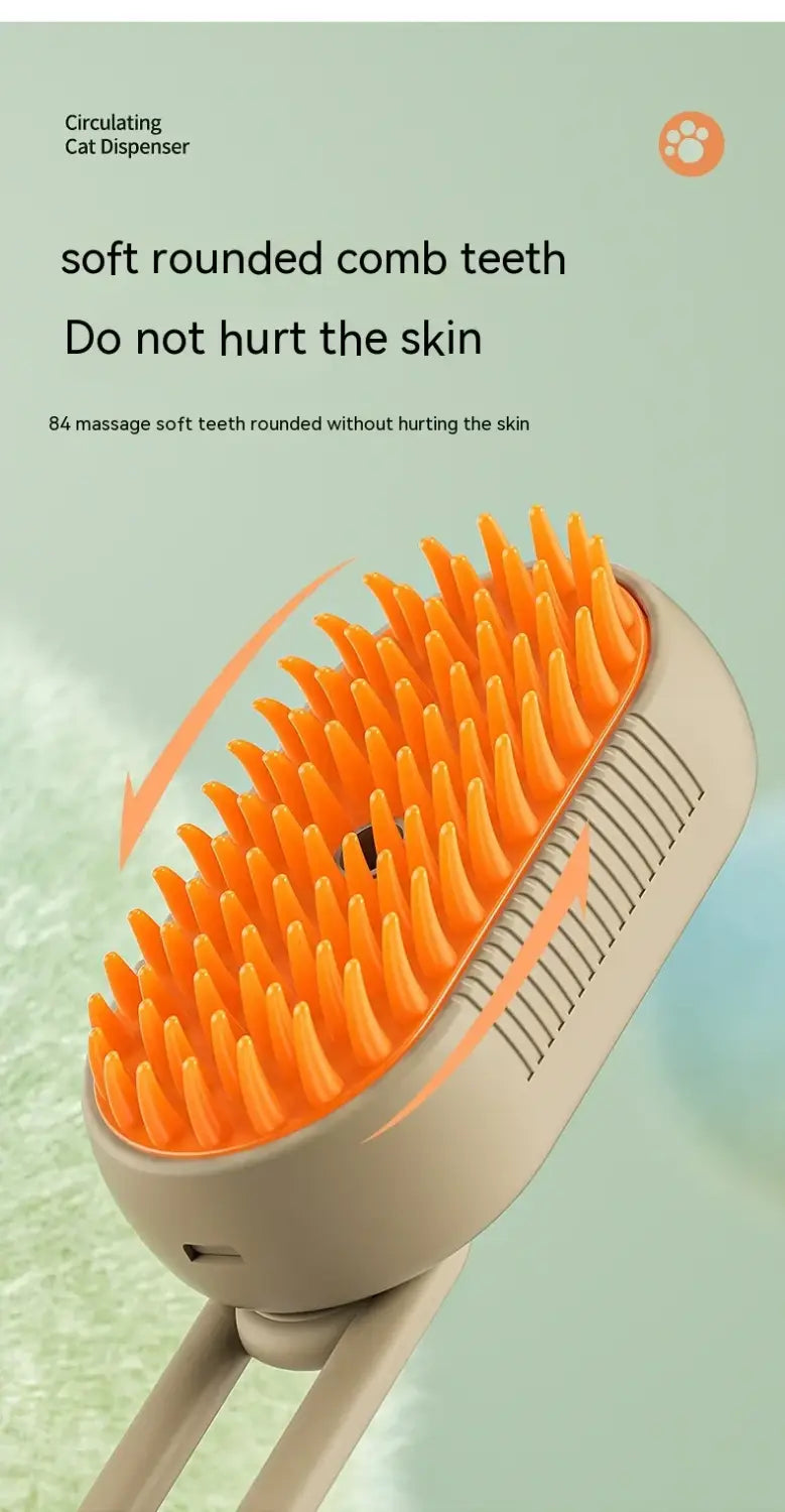 Pawtastic Pet Electric Steam Brush for Easy Grooming