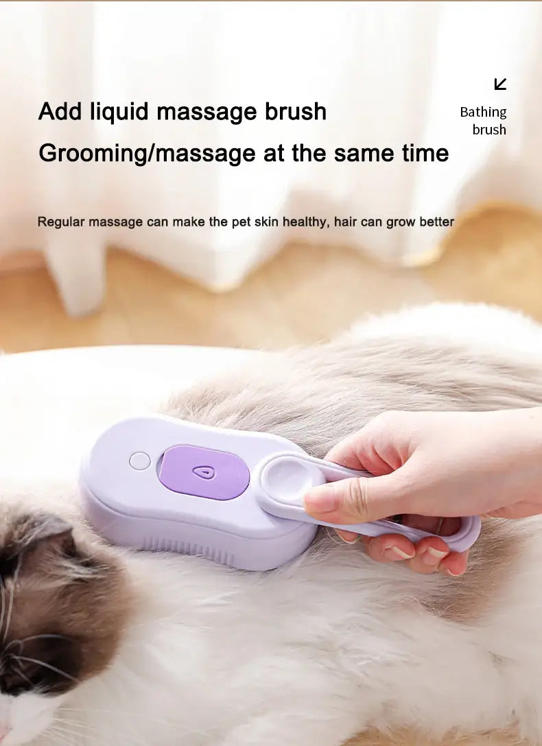 Pawtastic Pet Electric Steam Brush for Easy Grooming