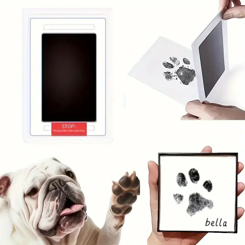 Touchless Ink Pad for Pet Paw Print and Footprint Impressions