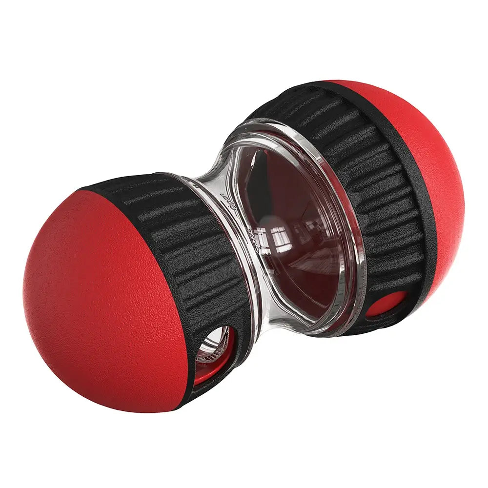 Red and Black Hourglass Spice Grinder for Dog Slow Feeder Training