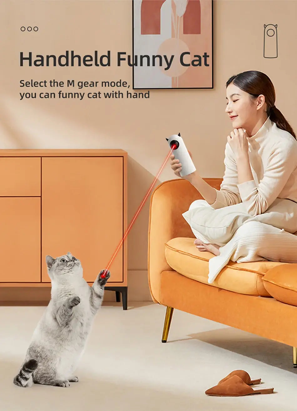 Red Antler LED Laser Cat Toy for Interactive Smart Teasing Fun