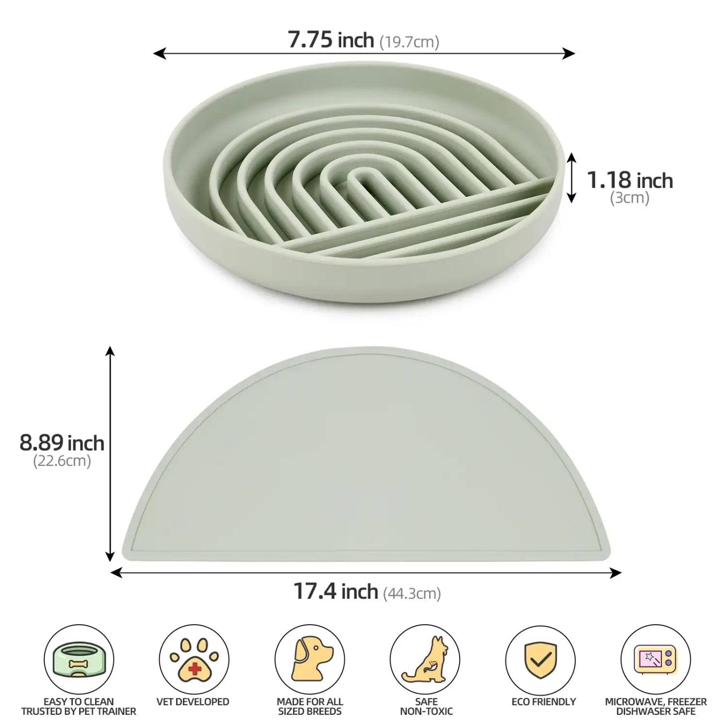 Maze-Style Pet Slow Food Bowl Set with Anti-Slip Design