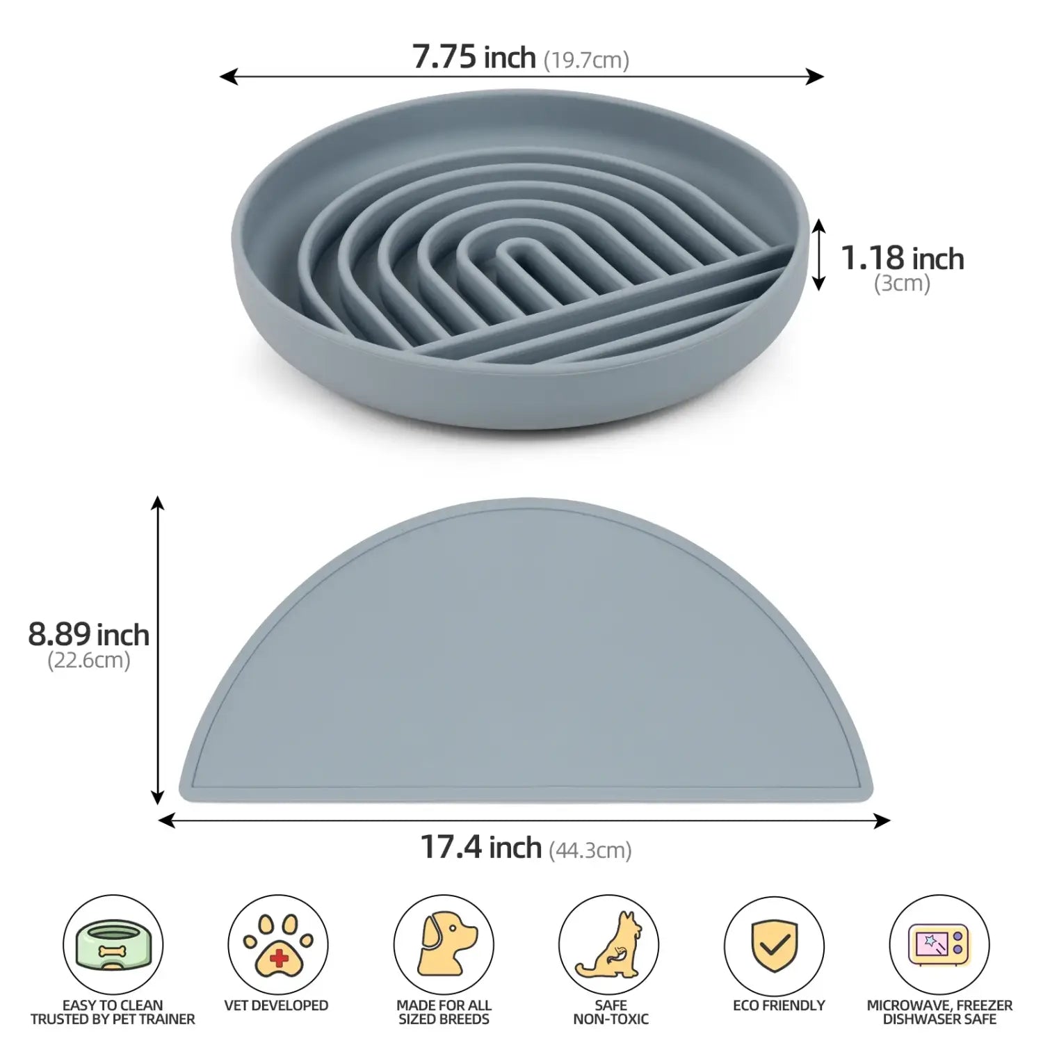 Maze-Style Pet Slow Food Bowl Set with Anti-Slip Design