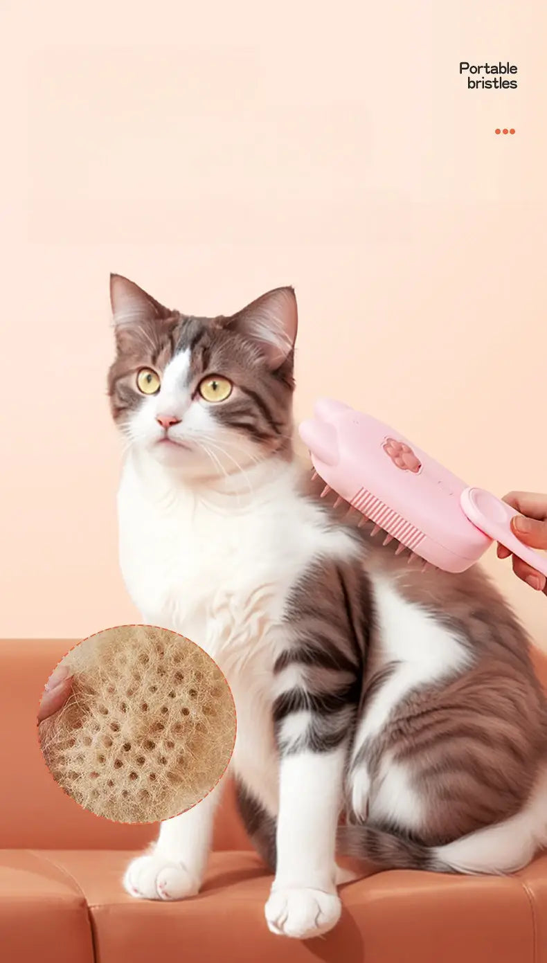 Pawtastic Pet Electric Steam Brush for Easy Grooming