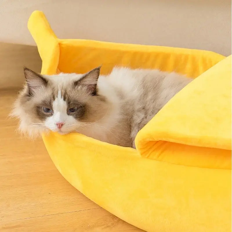 Cozy Banana Cat Bed House for Your Furry Friend