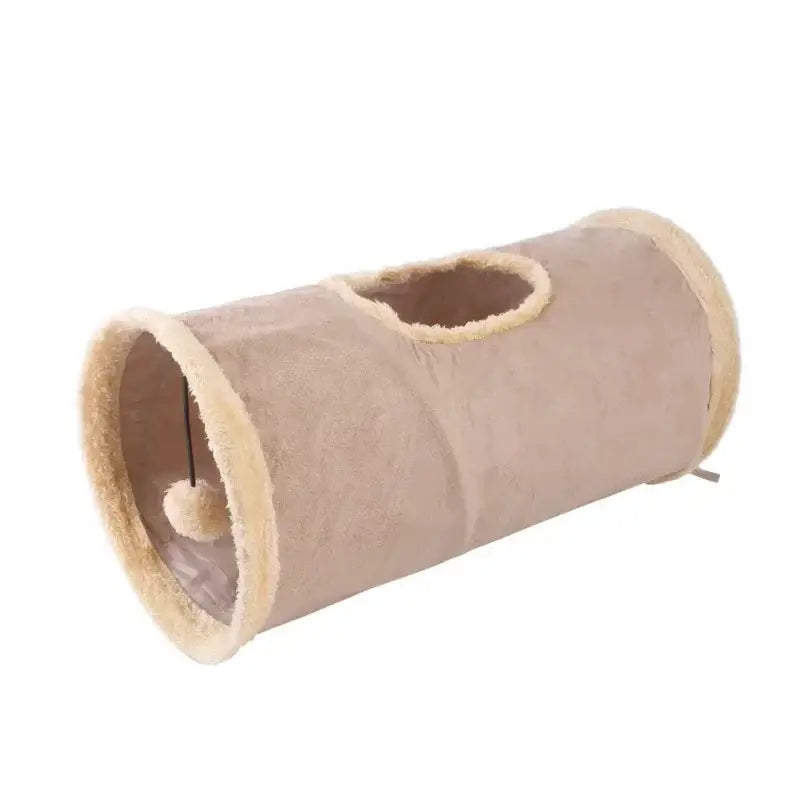 Cozy Foldable Cat Tunnel Tube Toy with Peekaboo Holes