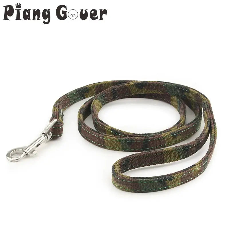 Pet Leashes Cat Outdoor Supplies Camouflage Canvas Dog Leashes Green Dog Leash for Puppy