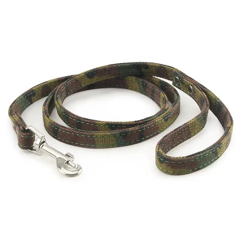 Pet Leashes Cat Outdoor Supplies Camouflage Canvas Dog Leashes Green Dog Leash for Puppy