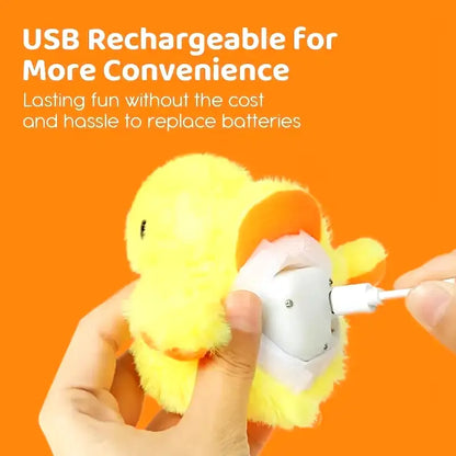 Flapping Duck Cat Toys Interactive Electric Bird Toys Washable Cat Plush Toys with Vibration Sensor Cats Game Toys Kitten