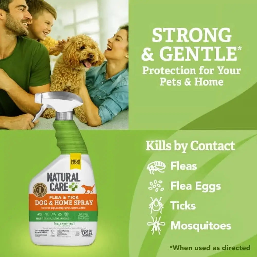 Flea and Tick Repellent Spray for Dogs and Home - 32Oz.