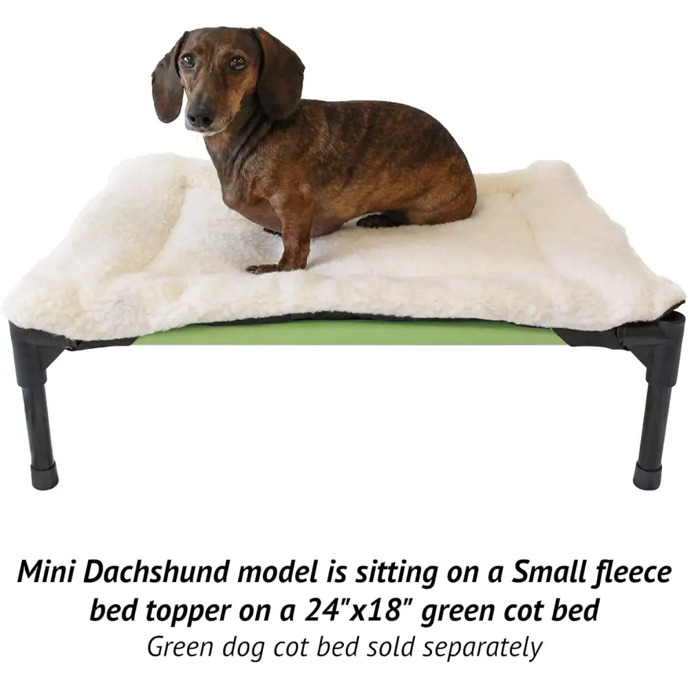 Fleece Dog Bed Topper for Dog Cot Beds (Large)