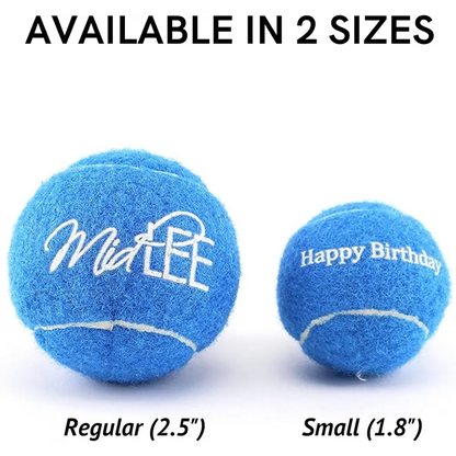 Happy Birthday Dog Tennis Balls (12 Pack) (Small, Blue)