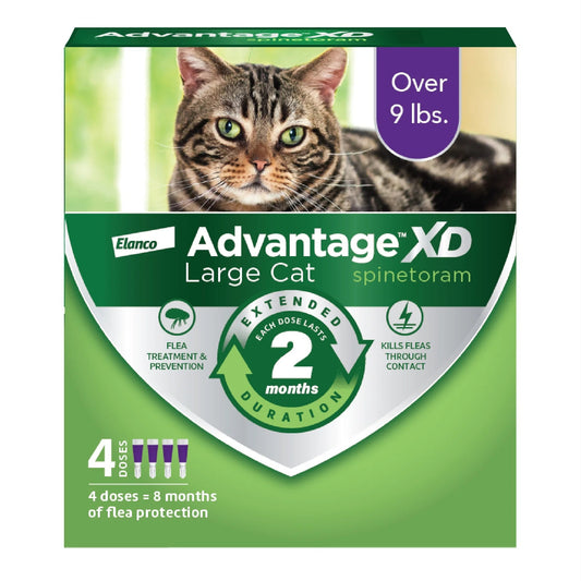 Large Cat 2-Month Flea Prevention, 9 Lbs and Up, 4 Doses (8-Months)