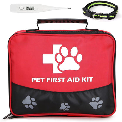 Pet First Aid Kit with Emergency Collar & Leash Dogs Cats for Home Office Travel