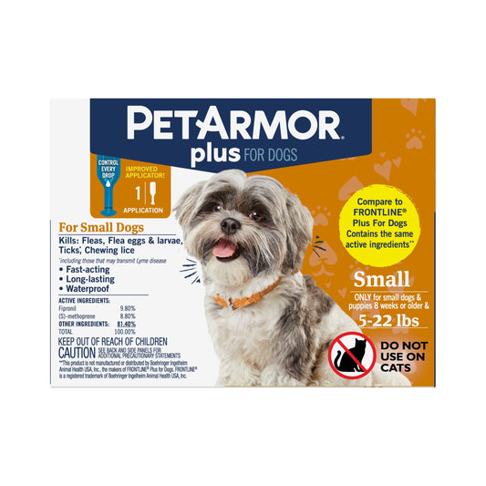 plus Flea & Tick Prevention for Small Dogs 5-22 Lbs, 1 Month Supply