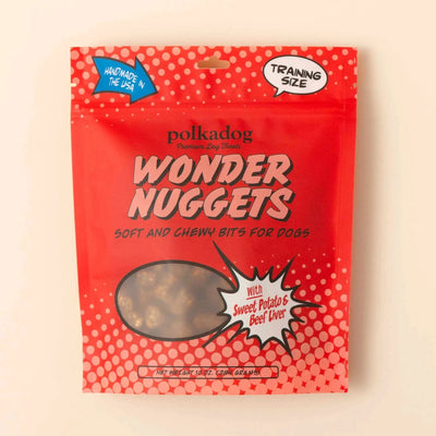 Polkadog Freeze Dried, Air Dried & Dehydrated Treats 10OZ / 1 Polkadog Wonder Nuggets Training Bits Sweet Potato & Beef Liver Soft & Chewy Dog Treats