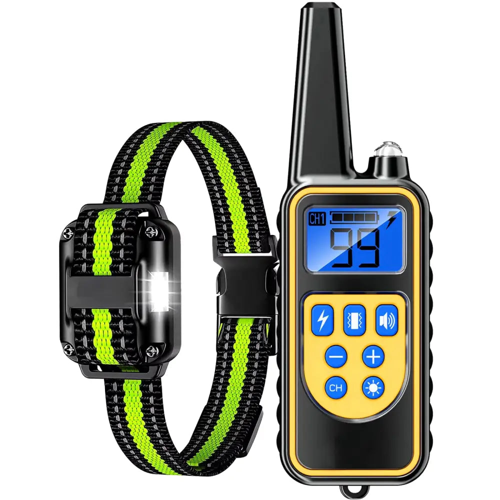 Electric Pet Dog Training Collar Shock Training Collar Electronic Remote Control Waterproof Rechargeable