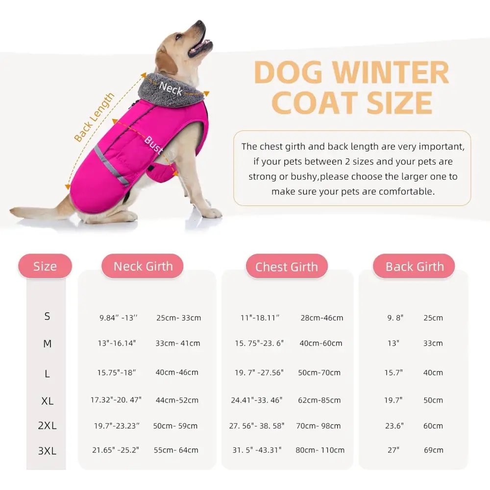 waterproof dog winter coat