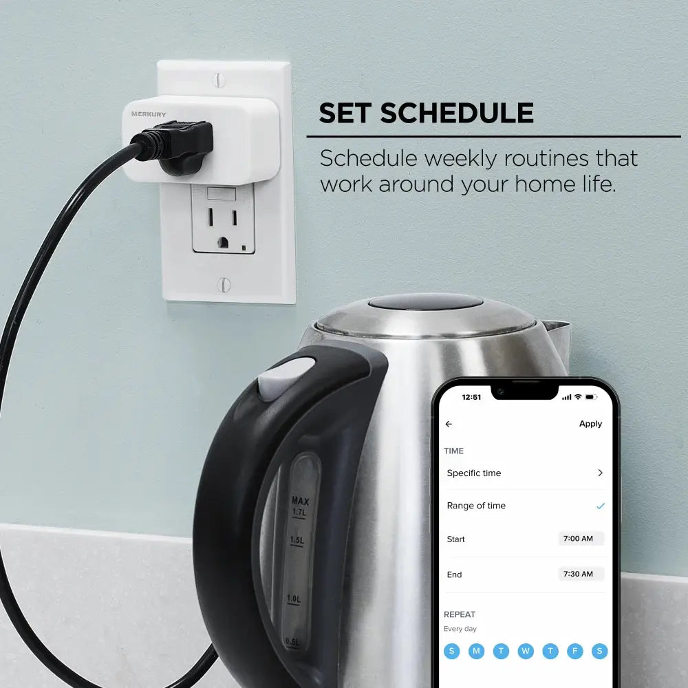 Wi-Fi Plug, Compatible with Alexa and Google Assistant, 3 Pack, White 15 Amp